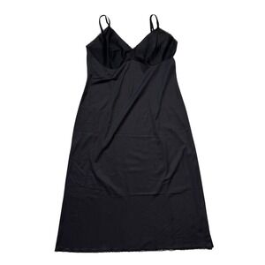 Vanity Fair Full Slip Dress Womens 38 TT Tall Medium Black Vintage Nylon